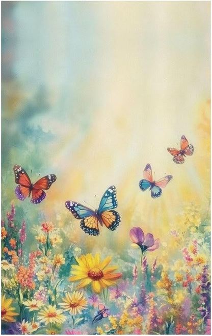 Butterfly Head Rest Cover for Recliner Easy to Install Floral Headrest Slipcovers Covers Pet Scratch Resistant Couch Headrest Covers for Sofa 3 Pack