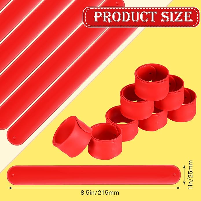 12 Pcs Silicone Slap Bracelets DIY Slap Bands Party Favors Bulk Blank Soft Wristband Wrist Snap Band for Craft Project DIY Painting Birthday Party Halloween Christmas