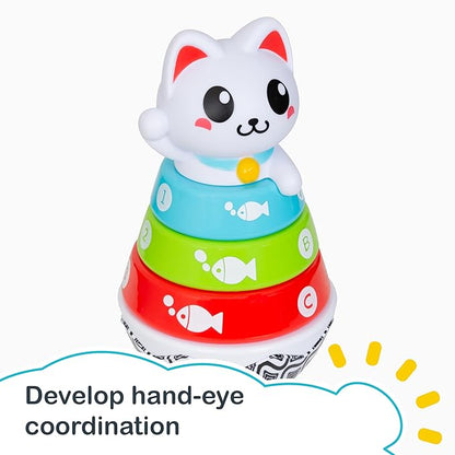 Smart Steps Stack-a-Cat 9 - 12 months STEM Baby Toy