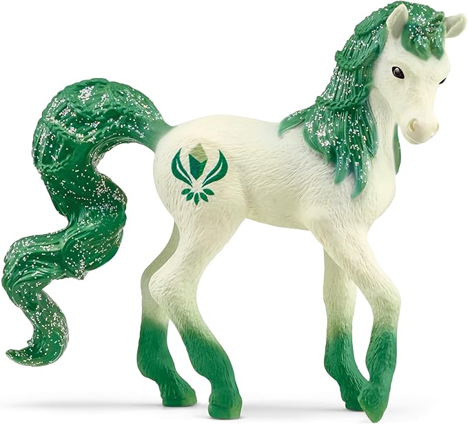 Schleich bayala, Unicorn Toys for Girls and Boys, Collectible Unicorn 2023 Gemstone Series, Emerald