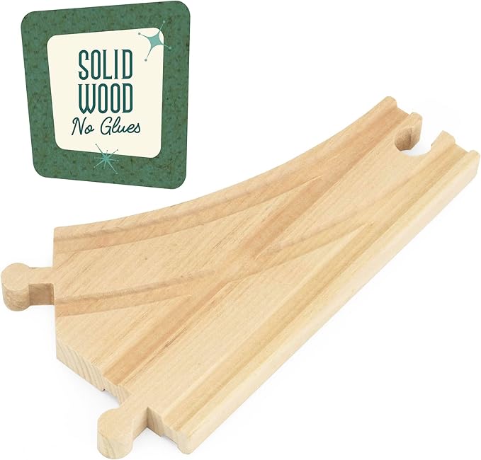 Conductor Carl 56-Piece Bulk Value Wooden Train Track Pack - Compatible with All Major Toy Train Brands