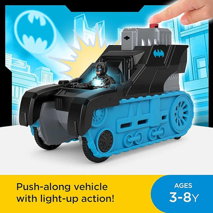 Fisher-Price Imaginext DC Super Friends Batman Toy Bat-Tech Tank Vehicle with Lights for Preschool Pretend Play Kids Ages 3+ Years