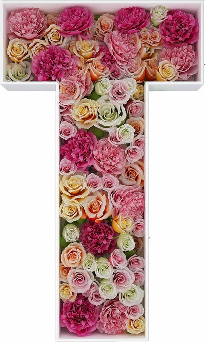 2FT Letter T Mosaic Balloon Frame Letter DIY Fillable Letters Kit for Birthday Party Wedding Backdrop Decor