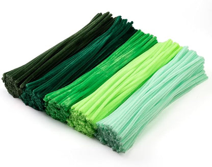Caydo 500 Pieces Green Pipe Cleaners, Chenille Stems, Pipe Cleaner Crafts for DIY Art and Craft Projects Creative Gift Party Decorations