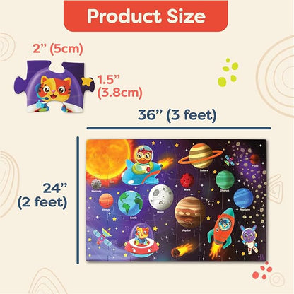 B. toys- Gigantic Jigsaw 2-Pack - Sea & Solar System- 48-Piece Floor Puzzles-Large 2 x 3 Feet Jigsaw Puzzles for Kids – Educational & Developmental Toys – 3 Years +