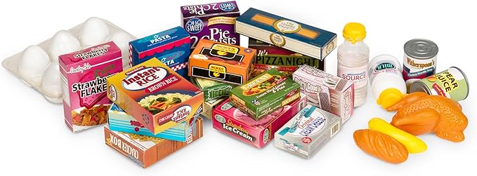 Battat – Pretend Shopping Playset – Play Groceries & Cart – 29 Play Food Items – Play Kitchen Accessories – 2 Years + – Shopping Day Grocery Cart