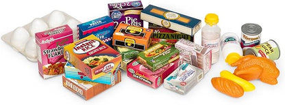 Battat – Pretend Shopping Playset – Play Groceries & Cart – 29 Play Food Items – Play Kitchen Accessories – 2 Years + – Shopping Day Grocery Cart