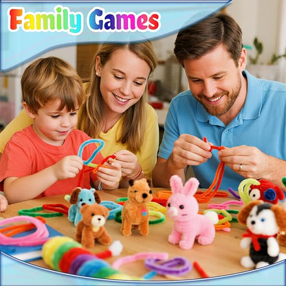 Black Pipe Cleaners Craft Bulk,Arts Crafts,100PCS Chenille Stems,Christmas Gifts Toys for Ages 8-13,Halloween Decorations Art Supplies for Projects Creative DIY Room Decor,Crafts for Adults