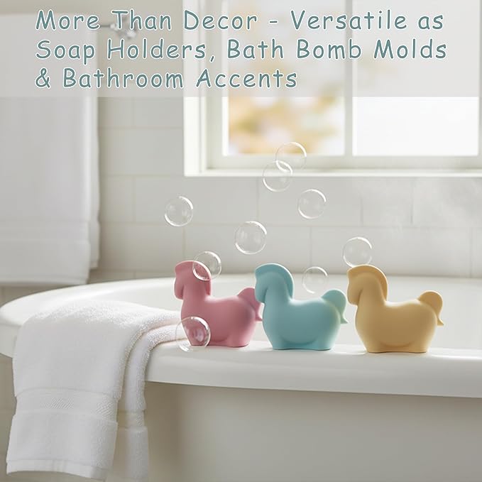 2Pcs European-Style Horse Resin Casting Silicone Molds Exquisite Pony Epoxy Molds for Plaster Cement Concrete Home Decoration Candle Making Art Crafts DIY Handmade Ornaments Party Favors