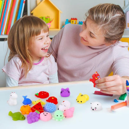 Hooqict 20Pcs Squishy Toys Stress Balls for Kids Kawaii Squishies Squishy Fidget Sensory Toys for Boys Girls Classroom Prizes, Goodie Bag Stuffers, Easter Basket, Christmas Stocking Stuffers