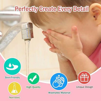 Heart Shape for Kids Makeup Kit, Real, Non Toxic, Washable Make Up for Girls Kids