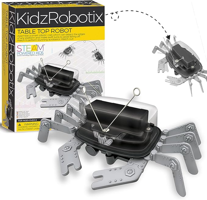 4M 5576 Table Top Robot - DIY Robotics Stem Toys, Engineering Edge Detector Gift for Kids & Teens, Boys & Girls (Packaging May Vary)