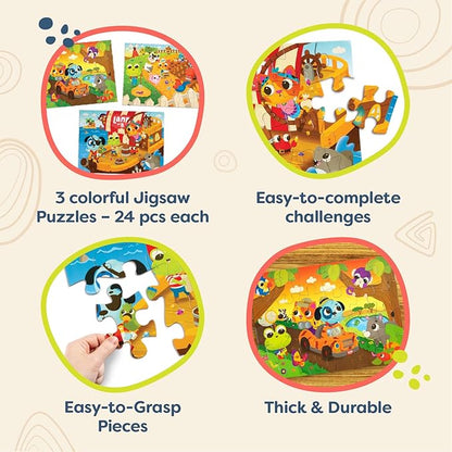 Land of B. – Jigsaw Puzzles – 3 Puzzles for Kids – Puzzle Set – Classic Toys – 3 Years + – Puzzle Adventures