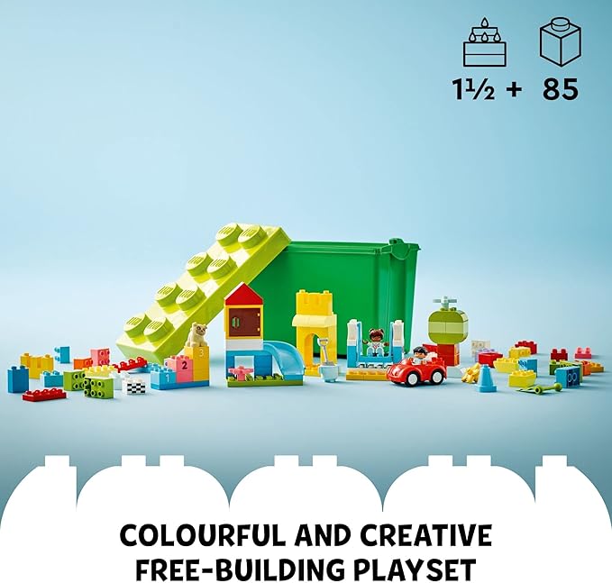 LEGO DUPLO Classic Deluxe Brick Box Building Blocks - Learning & Educational Toys for Toddlers, Preschool, Ages 1.5+ Years - Gift for Birthdays - Develop Fine Motor Skills - 10914