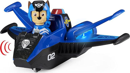 Paw Patrol, Jet to The Rescue Chase’s Deluxe Transforming Vehicle Toy with Lights and Sounds