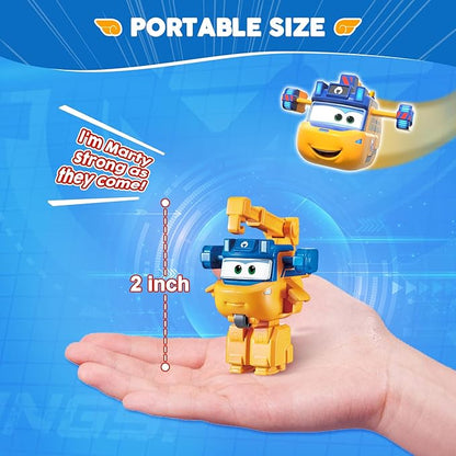 Super Wings Transformer Toys, 2 in Marty Robot Transformer Action Figures, 2-in-1 Mode Robot Transformer Toys for Boys Girls 4-6 6-8, Fun Plane Toys for Boys Toddlers Kids Age 3 4 5 6 7 8