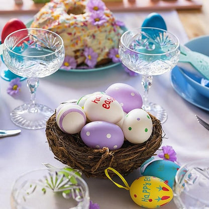 10pcs Wooden Fake Eggs, White Wooden Easter Eggs, DIY Kitchen Pretend Game Food Set, Children's Kitchen Game Toys, Home Decoration Products, Fake Eggs for Home Farm Decoration