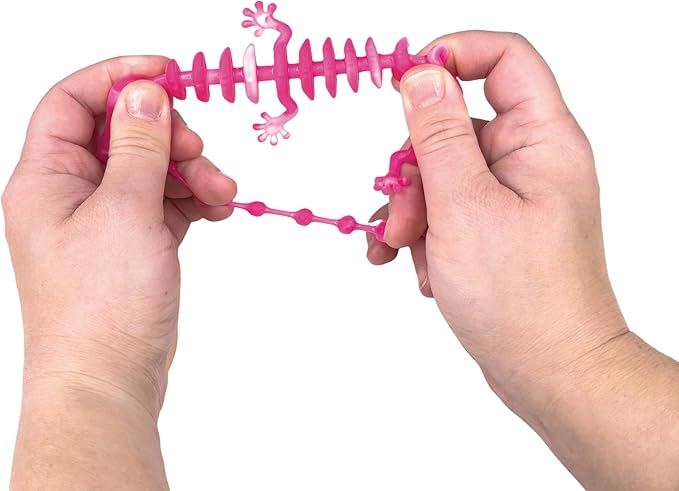 GEDDES Raymond Prehistoric Silicone Sensory Bracelet (Set of 24) - Silicone Animals Noodle Toy Bracelets in 4 Fun Shapes