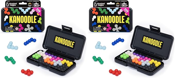 Educational Insights Kanoodle - Original 3D Brain Teaser Puzzle,Single Player Mind Challenge Toys,Handheld Travel Games,Challenging Logic Puzzles and Gifts for Kids,Teens & Adults Ages 7+,(Pack of 2)