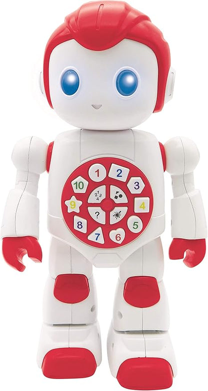 LEXiBOOK Powerman First Smart Interactive Toy Learning Robot Toy for Kids Dancing Plays Music Quiz Numbers Shapes Colors Boy Girl Robot Junior Red/White - ROB15EN