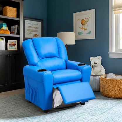 Candy Kids Reclining Chair Leather Recliner Sofa Toddler Youth Children Child Ages 1-6