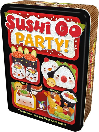Sushi Go Party! - The Deluxe Pick & Pass Card Game by Gamewright, Multicolored