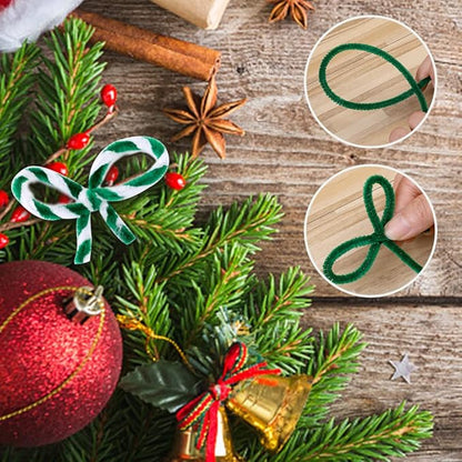 110 Pieces Green Pipe Cleaners, Pipe Cleaners Craft, Craft Pipe Cleaners Chenille Stem Bulk, Art Pipe Cleaners for Creative Decoration Christmas Valentine's Mother's Day