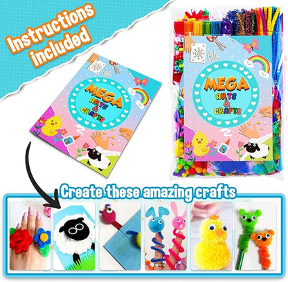 Goodyking Arts and Crafts Supplies for Kids - All in One Kids Crafts Toddler Activities Kids School Supplies Age 4 5 6 7 8 Years Old Craft Art Supply Kit Kindergarten Homeschool