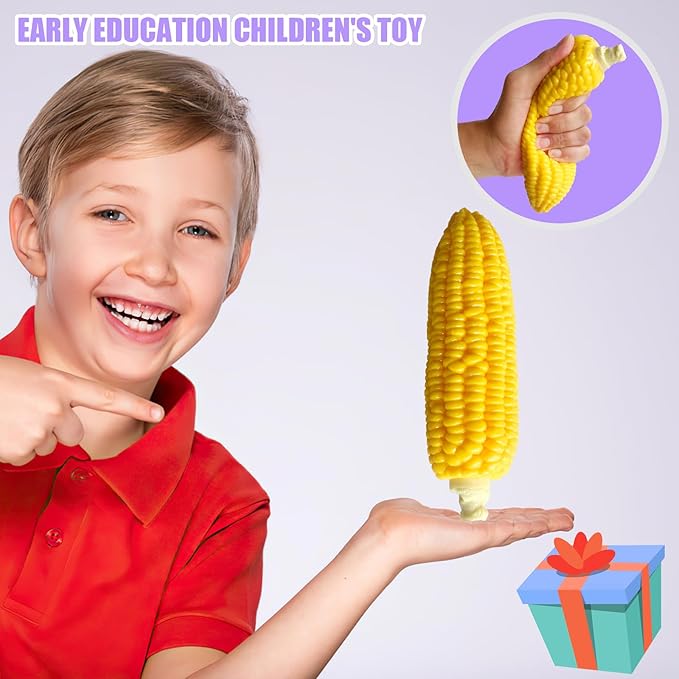 Corn Squishies Stress Relief Novelty Toy Soft Scented Simulation Corns Squeeze Toys Cute Birthday Gift for Kids (Corn)