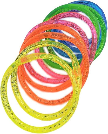6" Liquid Super Glitter Colorful Bracelet Bright Neon Colors. Cool Bracelets for Party Favor, Stocking Stuffers, Birthday Parties, Fundraisers, or Prizes! …