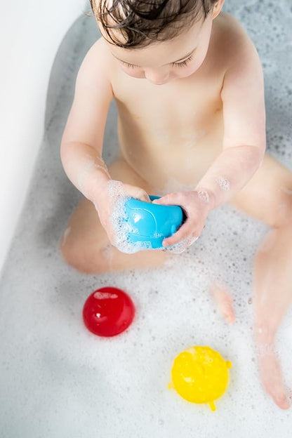 Ubbi Squeeze and Switch Silicone Bath Toys for Toddlers and Baby, Colorful Mix and Match Baby Bath Accessory, Water Toys for Toddler Bath Playtime, Set of 3