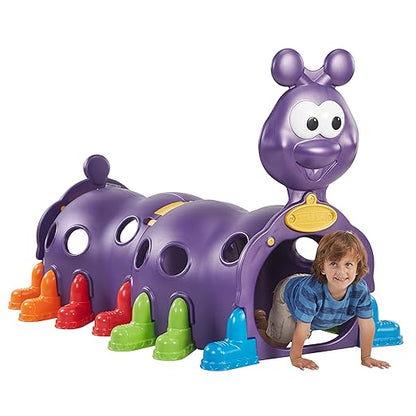 ECR4Kids ELR-12511 Indoor/Outdoor Peek-A-Boo Caterpillar Climbing Play Structure for Kids, Purple