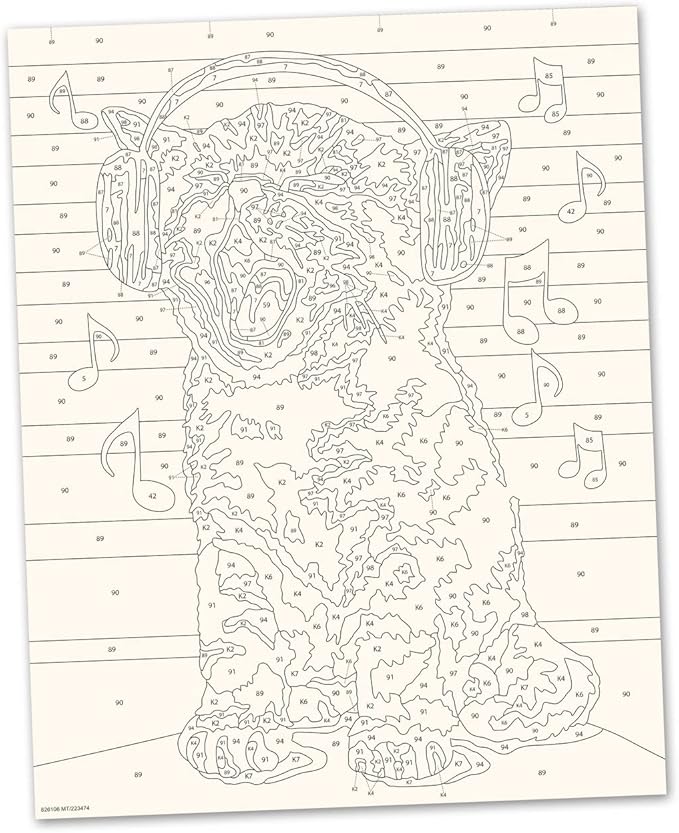 Ravensburger Singing Kitten Paint by Numbers Kit for Children - Painting Arts and Crafts for Kids Age 12 Years Up