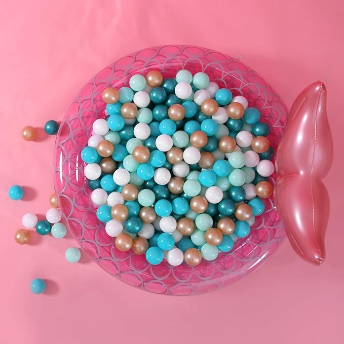 GOGOSO Ball Pit Balls 100, Soft Plastic Balls for Kids Play Pin Balls Babies Toddlers Children for 1 2 3 4 5 7 8 Years Old,5 Green Colors,2.2nches