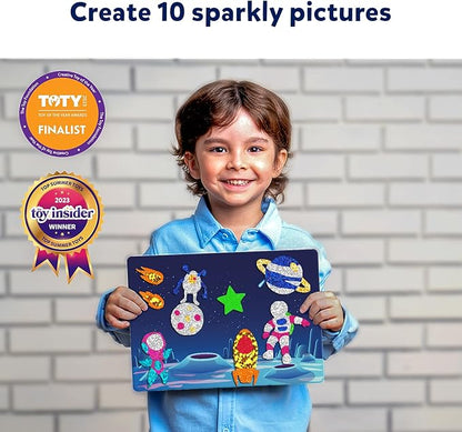 Skillmatics Art & Craft Activity - Foil Fun Space, No Mess Art for Kids, Craft Kits & Supplies, DIY Creative Activity, Gifts for Boys & Girls Ages 4, 5, 6, 7, 8, 9, Travel Toys