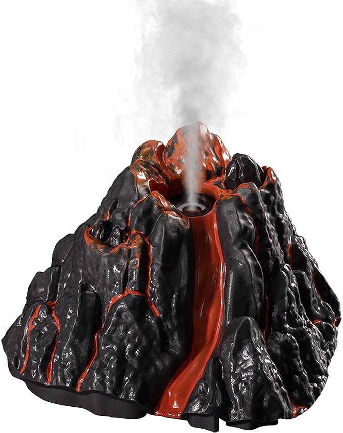 TEMI Large Volcano Set with 9 Toddlers Dinosaur Action Figures for Kids 2 3 4 5 6 7 Years, Simulated Volcanic Eruptions with Sound, Volcano Can Store Dinos, Gifts for Toddlers Boys and Girls