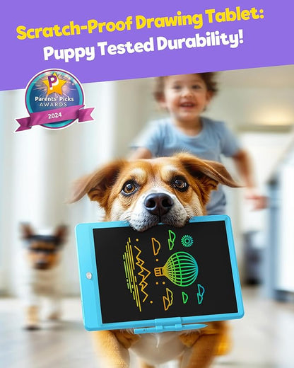 TEKFUN LCD Writing Tablet for Kids, 10-inch Coloring Drawing Pad, Mess Free Doodle Board, Christmas Gifts for Boys and Toddlers, Toys for 3 4 5 6 7 8 Year Old Girls(Blue) (Pack of 2)