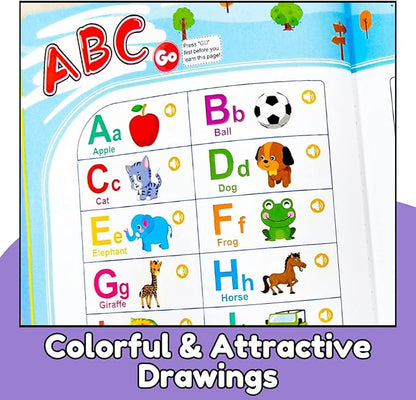 ZeenKind English Words Sound Book for Kids Toddlers 2,3,4,5,6 Years Old, 300+ Words Talking Interactive Audio Books for Early Learning English, and Educational Electronic Toy