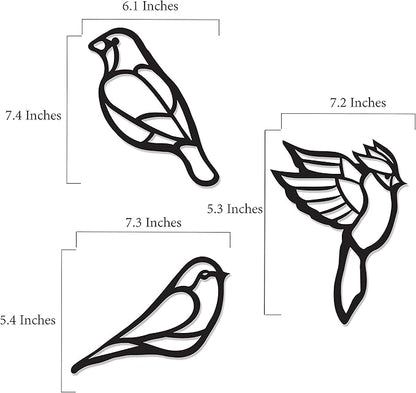 VHALE Suncatchers Craft 3 Sets (9 Cutouts) w Tissue Papers Stained Glass Effect Paper Sun Catcher Kit, Window Art, Classroom Crafts, Creative Art Projects, Kids Party Favors (Bird)