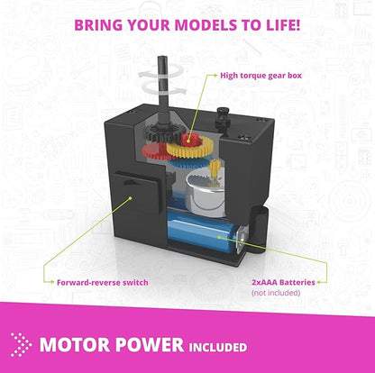 Engino STEM Girls Building Toys, 30 Motorized Model Set, Educational Set for Ages 6+, Construction Toys, Gifts for Girls, STEM Projects