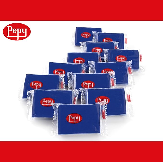 Pepy Plastilina Reusable and Non-Drying Modeling Clay; Set of 24 Bars, 1.4 Ounce Each, Perfect for Arts and Crafts Projects, Dark Blue