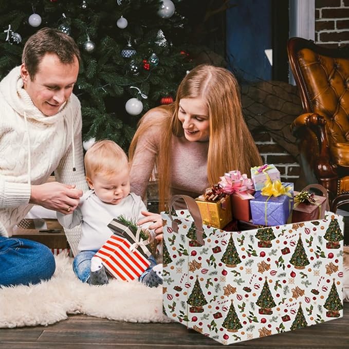 Rectangular Christmas tree Basket,Nursery Hamper,Waterproof and foldable Tree Basket Baby Storage Bin,Boy and Girls Christmases Room Decor,gift basket(Christmas tree)