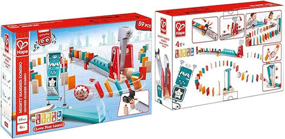 Hape Mighty Hammer Domino | Double -Sided Wooden Ball Domino Set for Kids Aged 4 and Up, Multicolor (E1056)