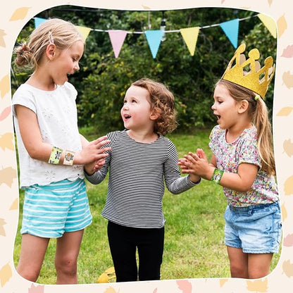 48 PCS Raccoon Slap Bracelets Party Favors, Raccoon Wristbands Bracelets Goodie Bag Fillers for Woodland Raccoon Birthday Party Decorations Supplies Gifts for Kids Boys Girls