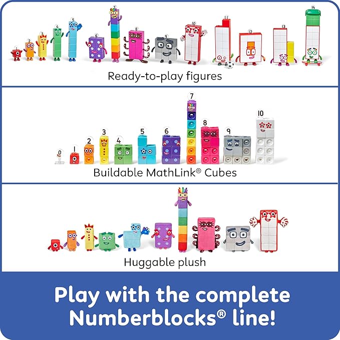hand2mind Numberblocks Friends Nineteen and Twenty Figure Pack, Number and Counting Toys for Toddlers, Play Figure Playsets, Small Figurines for Kids, Kindergarten Math and Pretend Play Toys