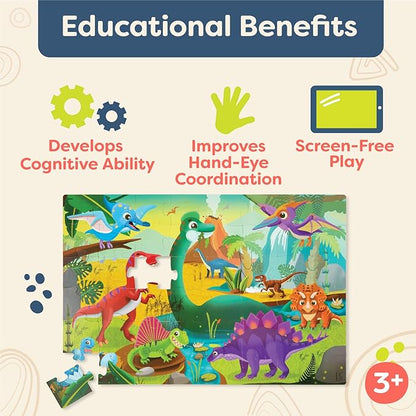 B. toys- Gigantic Jigsaw - Dinosaurs- Floor Puzzle – 48-Piece Dinosaur Puzzle – Large 2 x 3 Feet Jigsaw Puzzle for Kids – Educational & Developmental Toys – 3 Years +