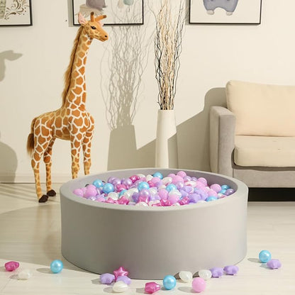 GOGOSO Ball Pit Balls,Plastics Balls for Ball Pit, Stars Hearts Shape for PastelBall for Toddlers Kids