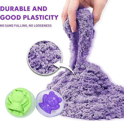 12-Pack Play Sand Kit Multi-Color Play Sand for Squishing Mixing Molding, Bulk Magic Sand Beach Sand Sensory Toys Party Favors for Kids Girls Boys Christmas Birthday Gift