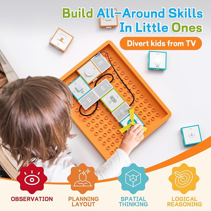 Circuit Kits for Kids Age 3-12 Circuit Board for Kids with Scene Card & Markers STEM Kits for Kids Age 8-10 Birthday Gift Engineering Creative Toy 3 4 5 6 7 8 Year Old Boy Girl Toys