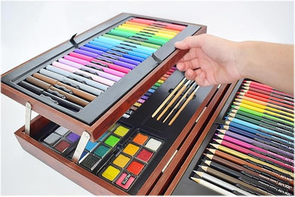 Art 101 Deluxe Classic Drawing Kit, Brown, 170 Pieces (54170)